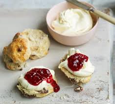scones with jam and cream